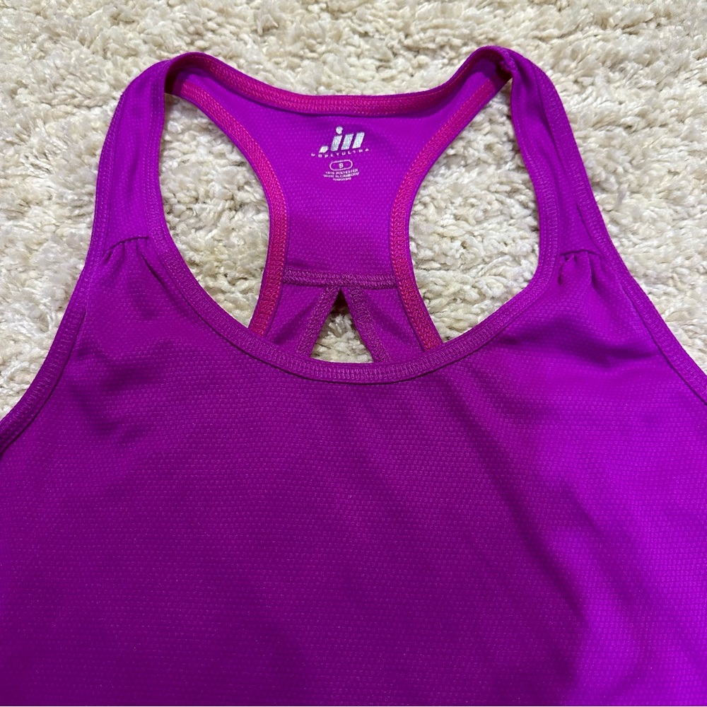 Purple Racerback Workout Tank Top - Picture 2 of 7